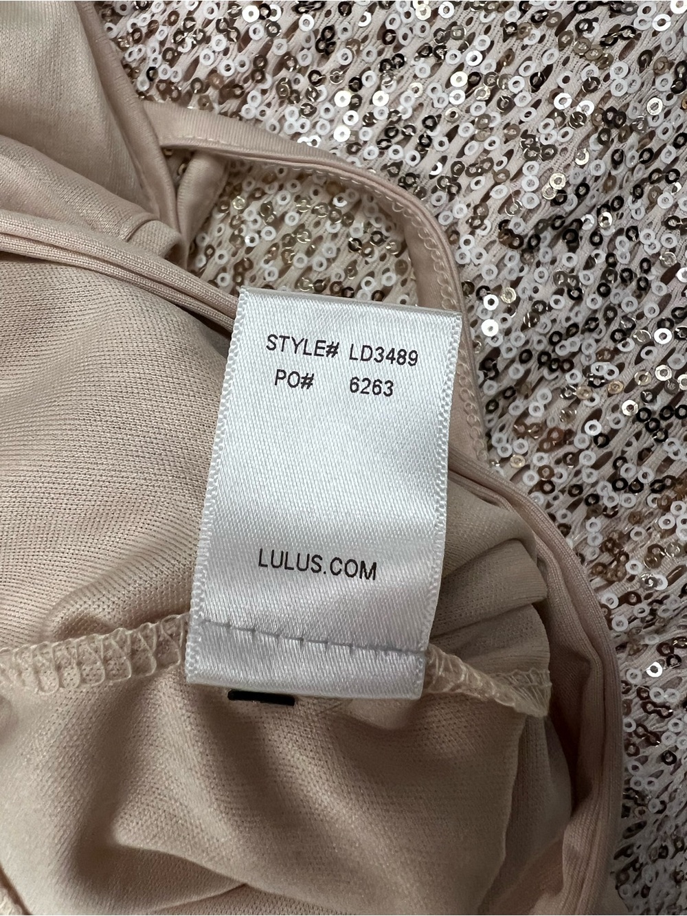 Lulu’s  Wish Granted Beige Sequin Maxi Dress • Large • NWT - Picture 16 of 16